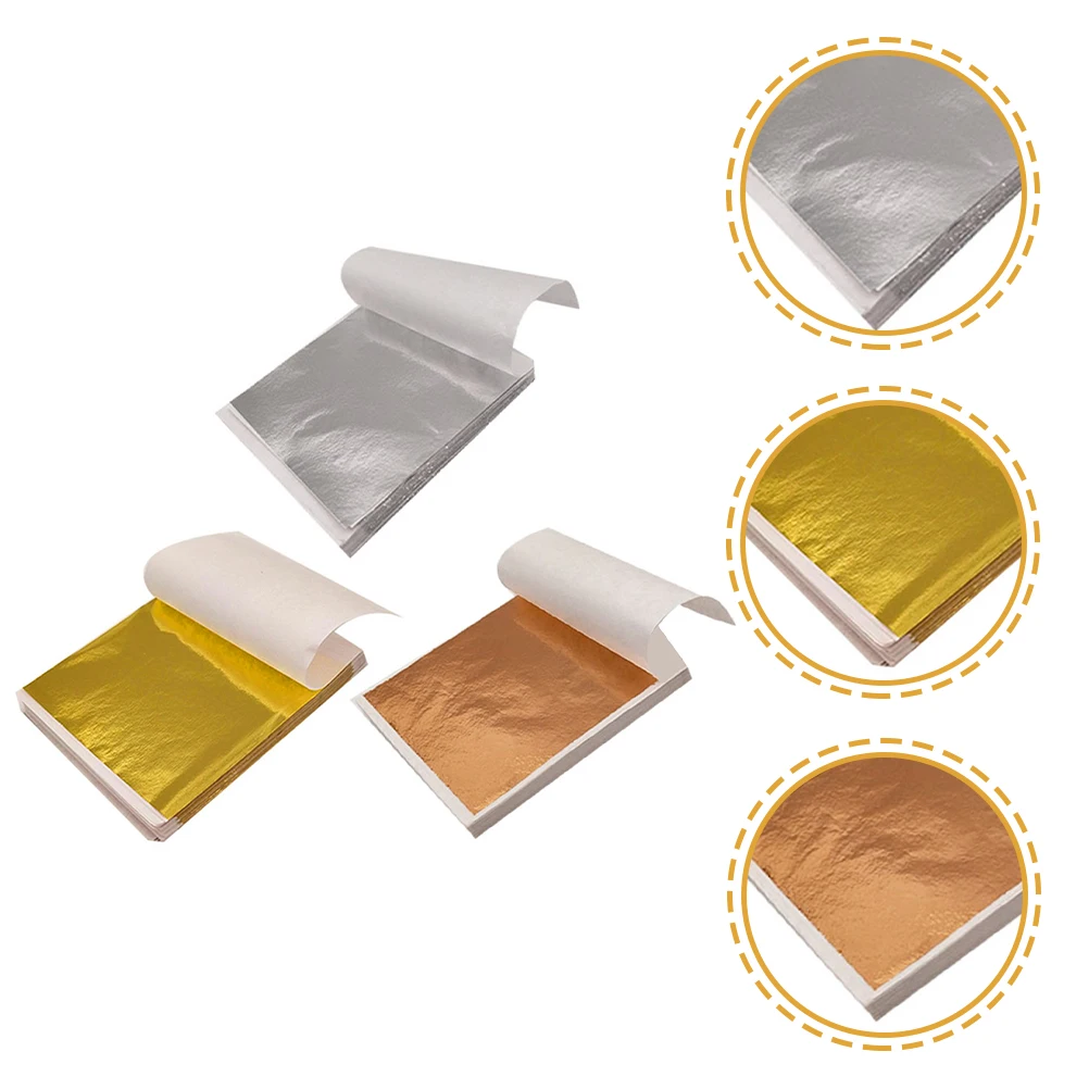 

300 Sheets Gold Foil Craft Paper Diy Handcraft Decorative Crafting nishings Gilding Wax Crafts