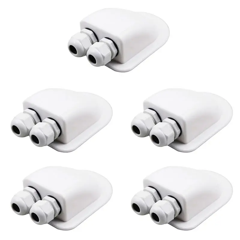 

Rare 5X Double Wire Entry Gland Box Solar Panel Roof Wire Entry Gland Box Cable Motorhome Double Hole RV Yacht