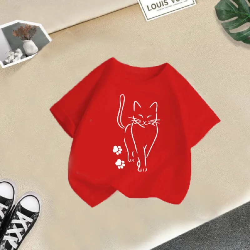 Trendy girls 'short-sleeved T-shirt – New 2026 children's summer wear: round-neck half-sleeved base layer shirt
