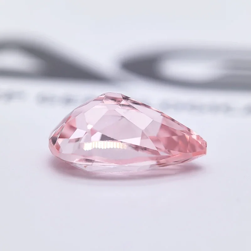 Lab Grown Sapphire Pear Shape Morgan Pink Color Charms Gemstone DIY Advanced Jewelry Making Materials Selectable Certificate