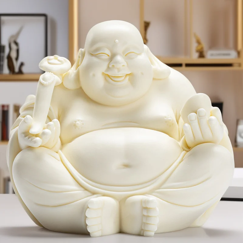 

Ceramics Maitreya Buddha LAUGHING BUDDHA sculptures Figurines Luxury Home Living Room Office Wealth Luck Feng Shui Decor