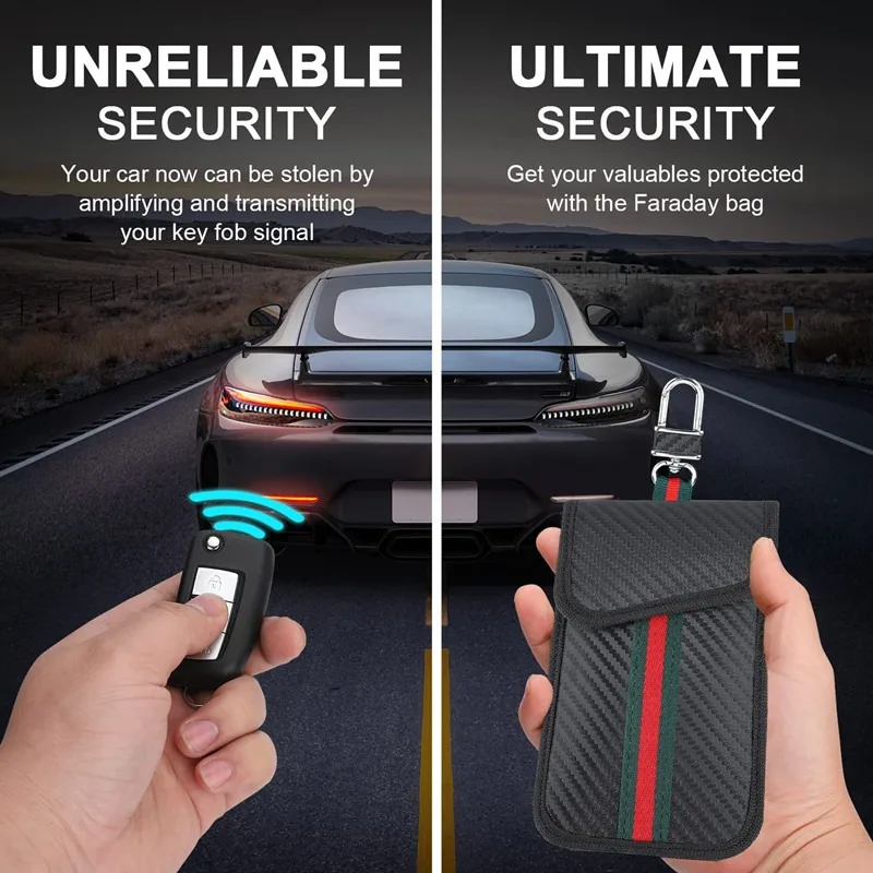 JAECOO Car Key Signal Blocker Bag RFID Faraday Cage Keyring Card Storage Pouch Anti‑Theft Key Case For JAECOO J7 J6 J9 Traveler view 2