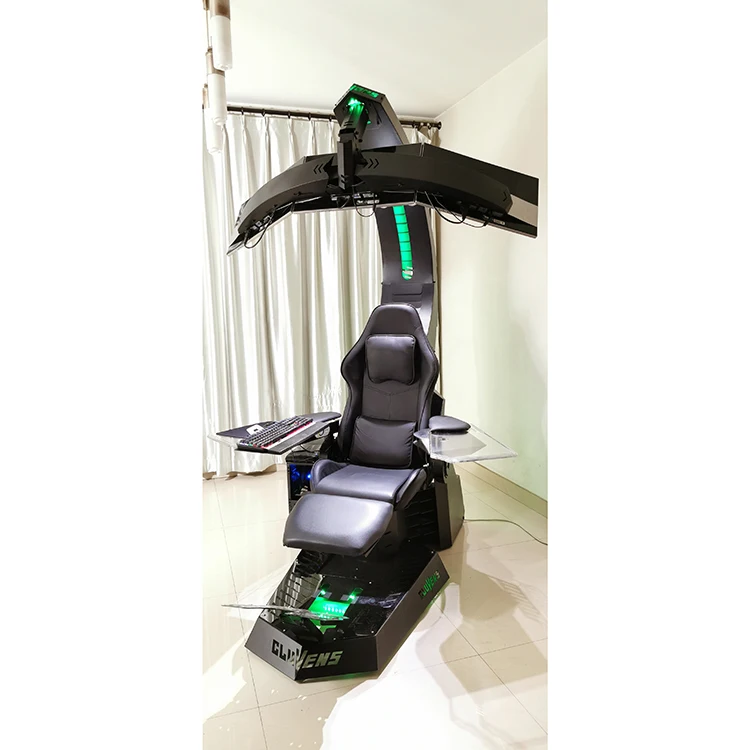 Adjustable Massage Zero Gravity Recline Gaming Computer Chair Heat Massage Seat PU Racing Gaming Comfortable Computer Cockpit