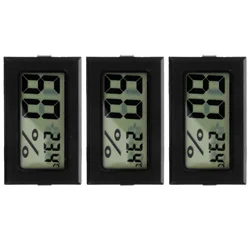 3 Pcs Mini Digital Thermometer Hygrometer Small Humidity Meters Hydrometer for Science Hydrometers Indoor Outdoor