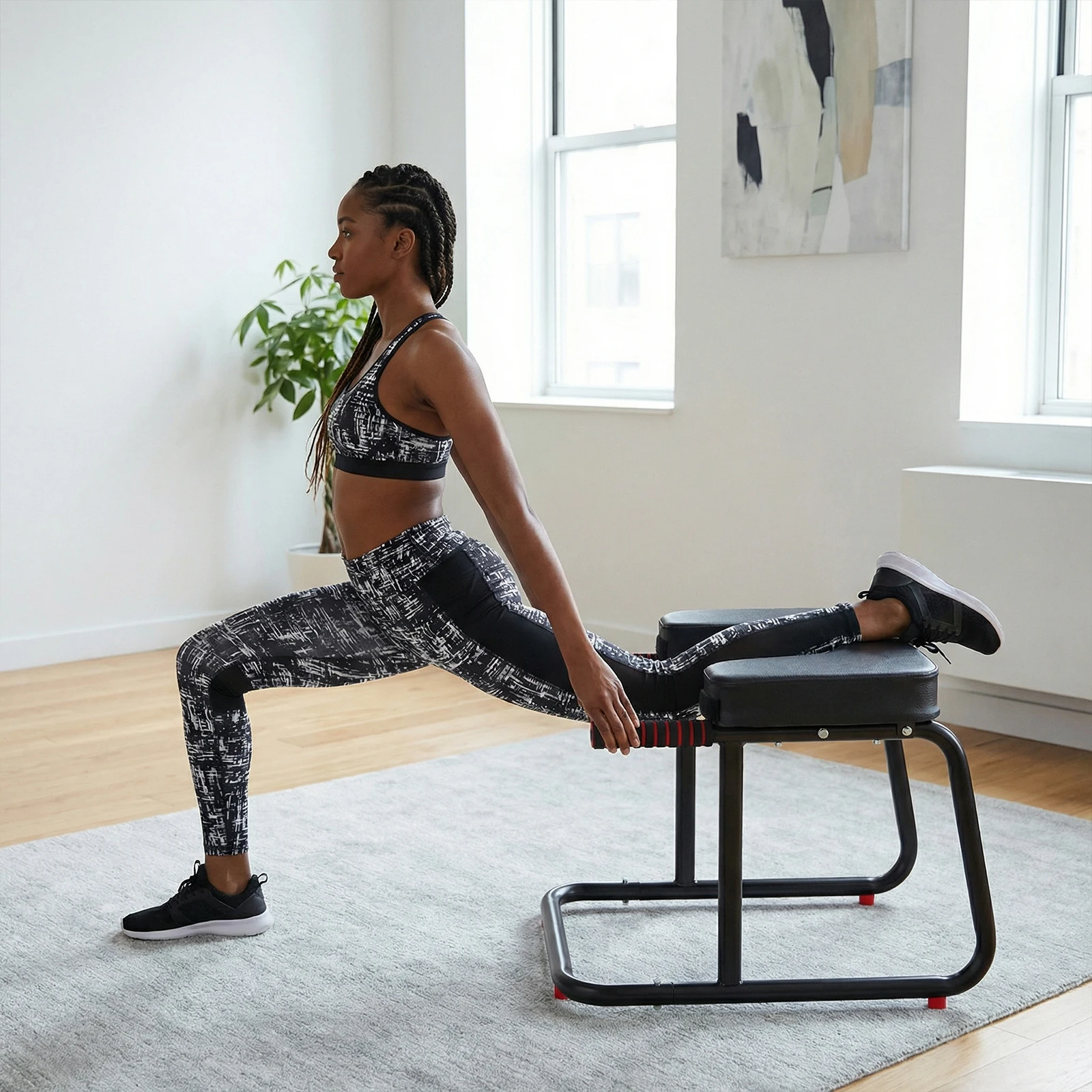 

Yoga Headstand Bench Loading 550Lbs Yoga Inversion Bench with Anti-Slip Mat Metal Frame & PU Pads for Workout Fitness and Gym