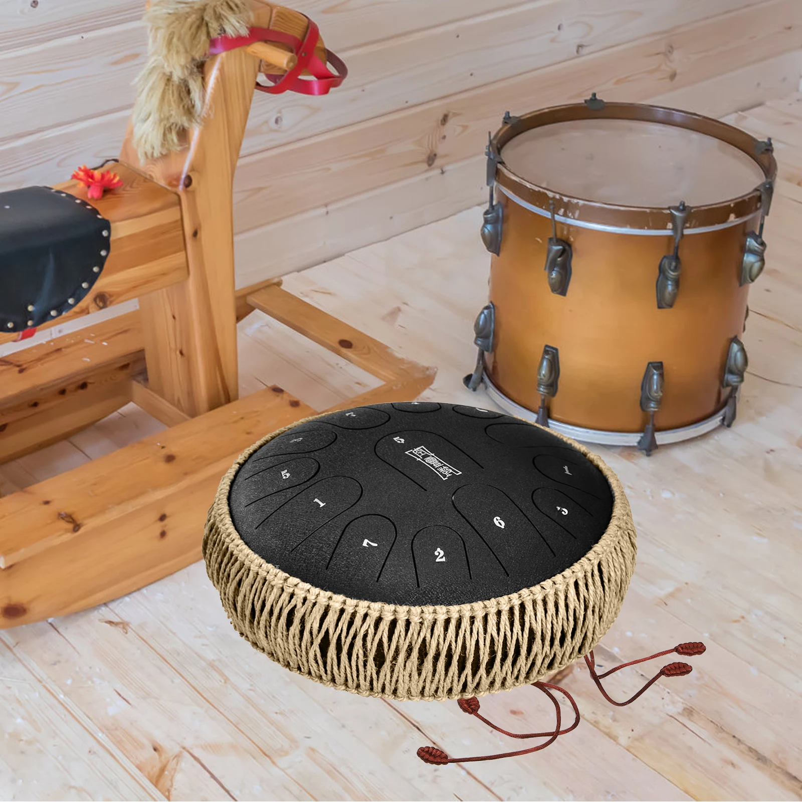 

Rope Belt Steel Tongue Toungue Protector Drums Rings Handmade Supplies