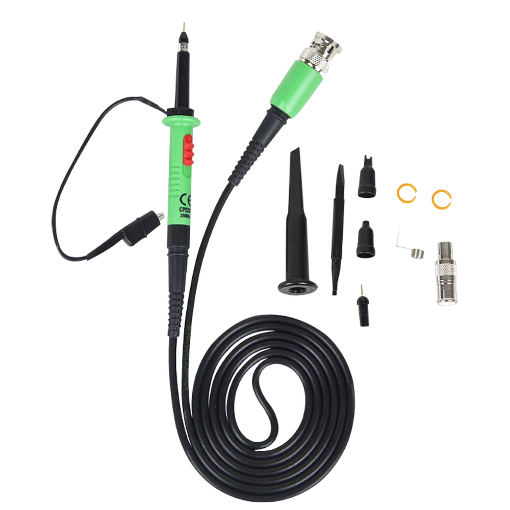 PINTECH CP2250 Oscilloscope Probe 250MHz 600V Universal Passive High Voltage Probes 1X/10X Attenuation Ratio