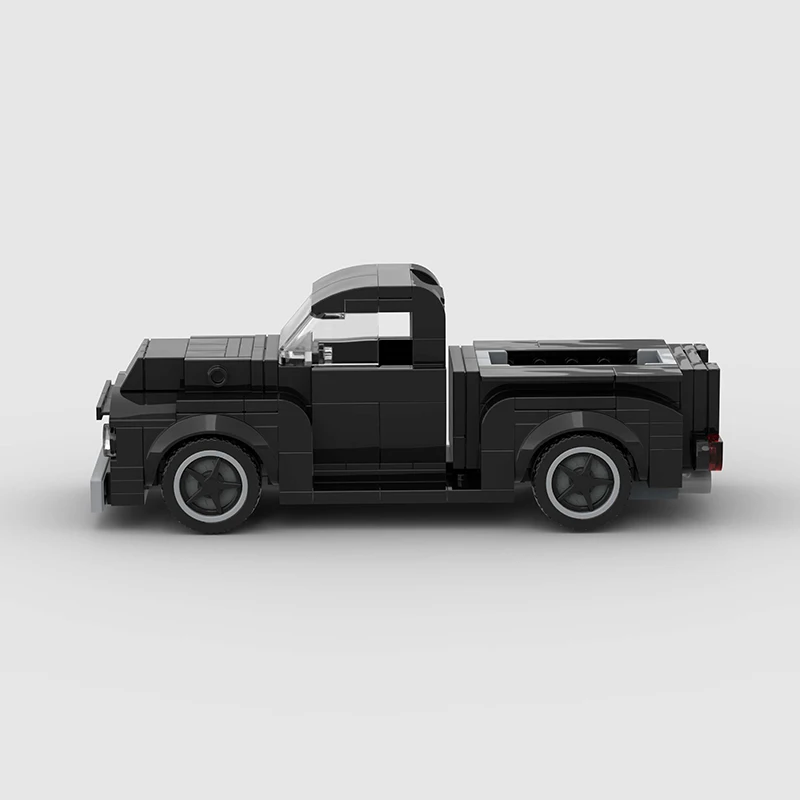 Pickup Truck MOC F100 Mini Van City Tool Car Black Speed Champions Power Building Blocks Bricks Vehicle Technique Kids Toys Gift