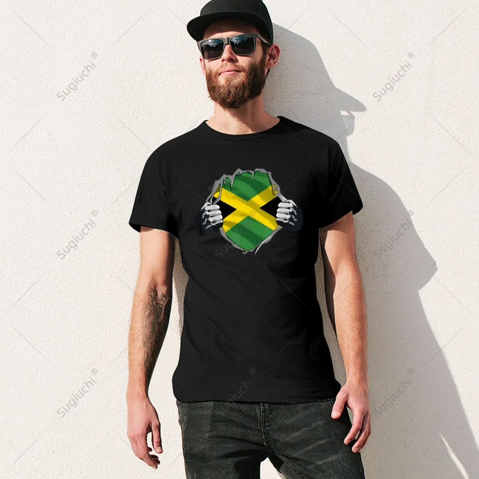 Unisex Men Jamaica Super Jamaican Flag Roots Jamaica Independence Tshirt Tees T Shirts Women Boys 100% Cotton T-Shirt
