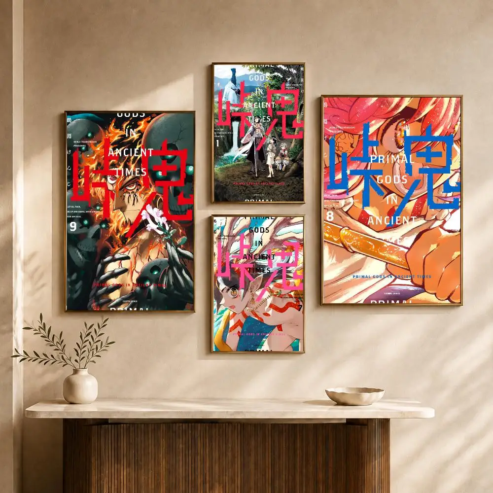 Manga Touge Oni Ancient Gods Fantasy Mythology Art Poster HD Wall Decor Apartment Dorm Office Cafe Bedroom Home Gift