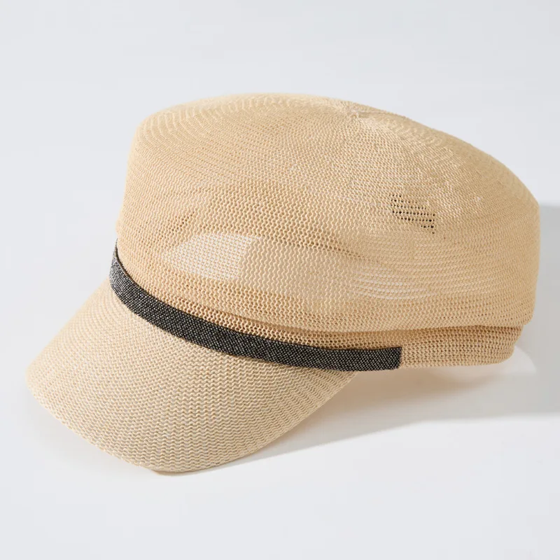 

Женская летняя военная кадетская кепка с короткими полями, дышащая, с защитой от солнца, регулируемый размер