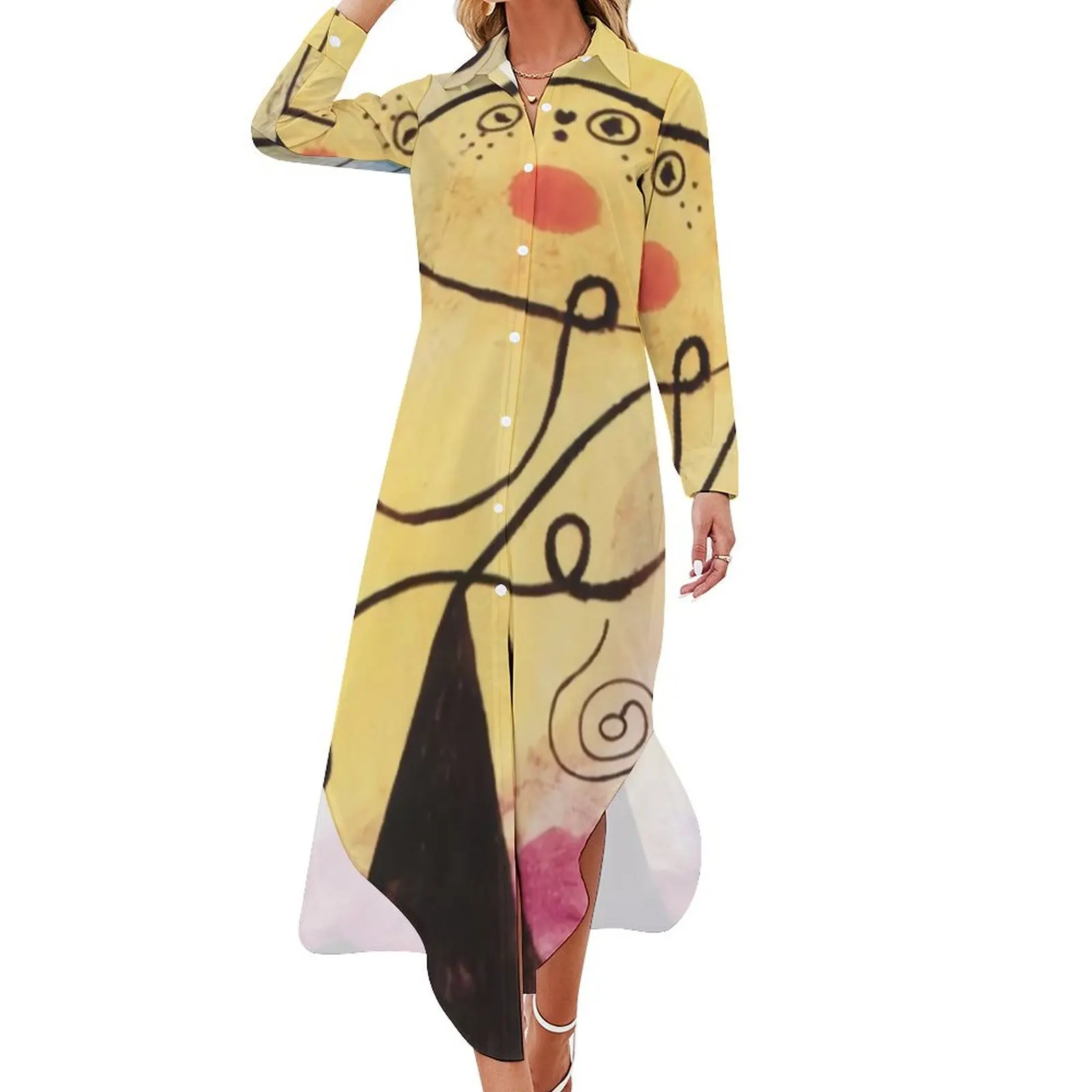 

joaN mirO Long Sleeved Shirt Dress dresses summer woman 2024 dresses for womens 2024 dresses for women 2024