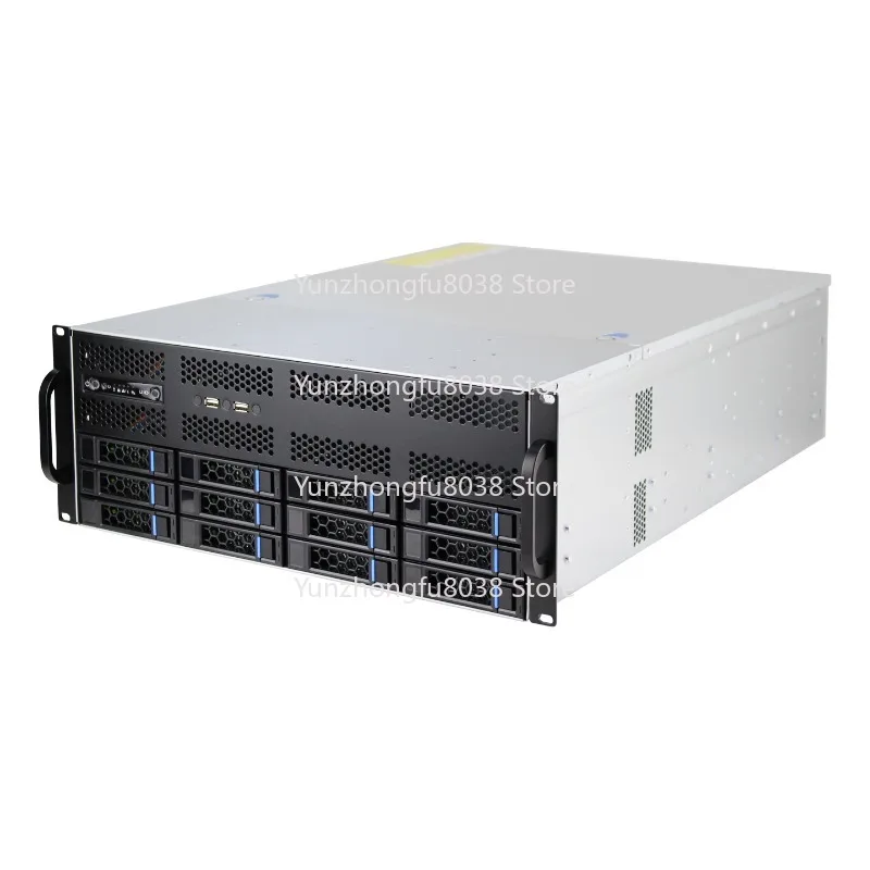 G465-12GPU Server Chassis with 4 Graphics Cards Supply EATX Main Board 12 Hot Swap Only Chassis Does Not Include PC Hardware