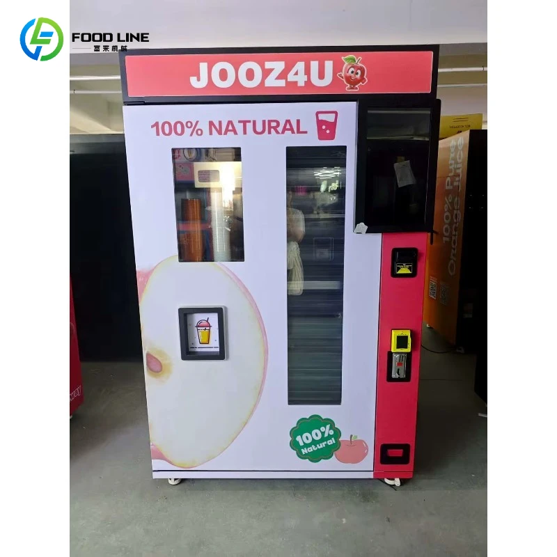 24H Unmanned Apple Orange Juice Vending Machine Customizable