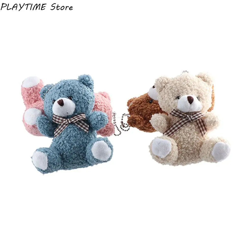 

Kawaii Bear Plush Toys Cartoon Bear Plushie Keychain Pendant for Bag Soft Stuffed Keyring Kids Dolls Wedding Gifts 11cm