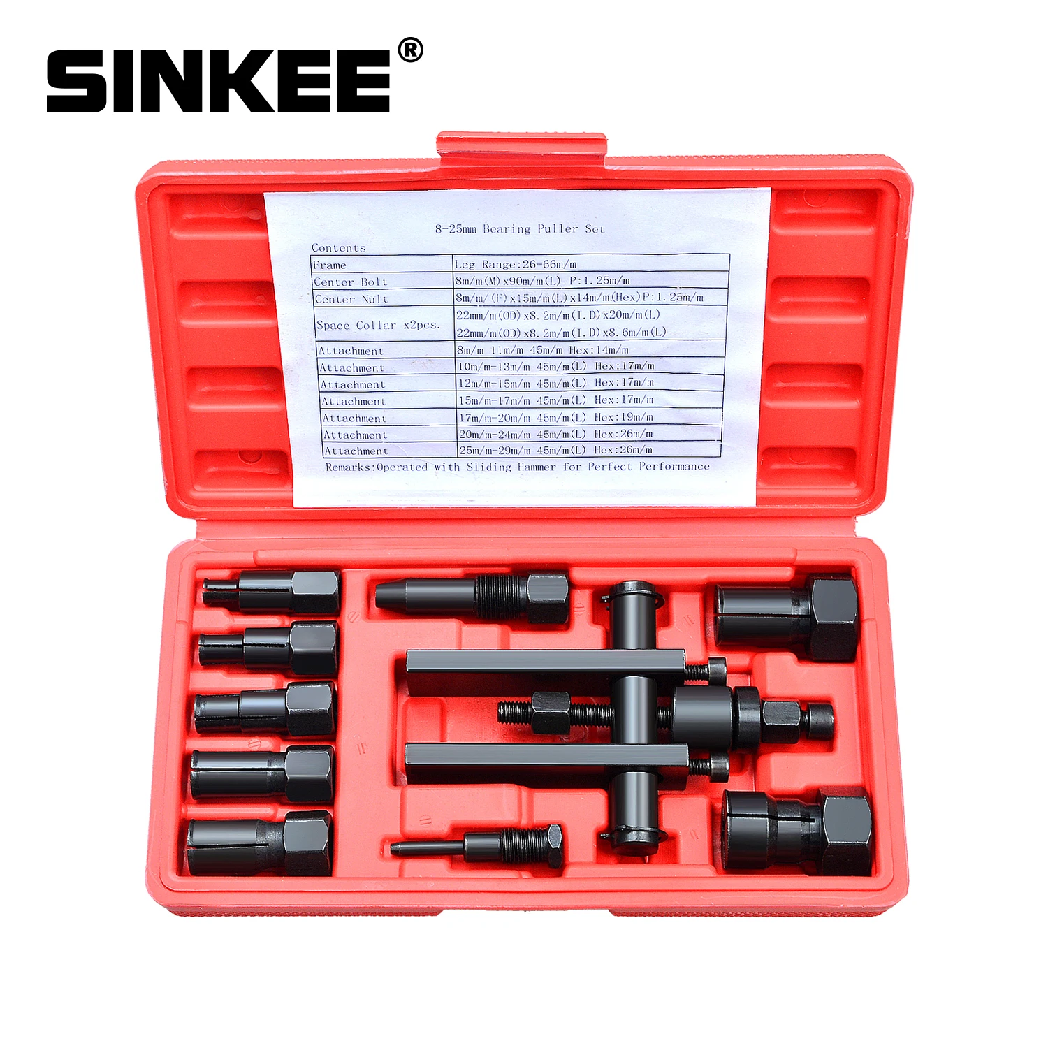 Motorcycle Internal Bearing Puller Kits Hand Tool Disassembly Repair Set