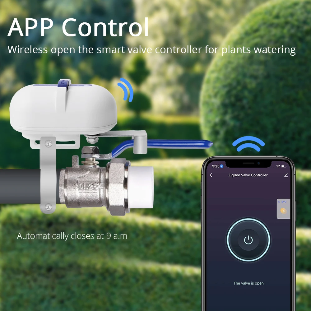 Tuya Smart Zigbee Water Gas Pipeline Remote Valve Controller Shut Off Water Timer Smart Life APP Alexa Google Home Voice Control