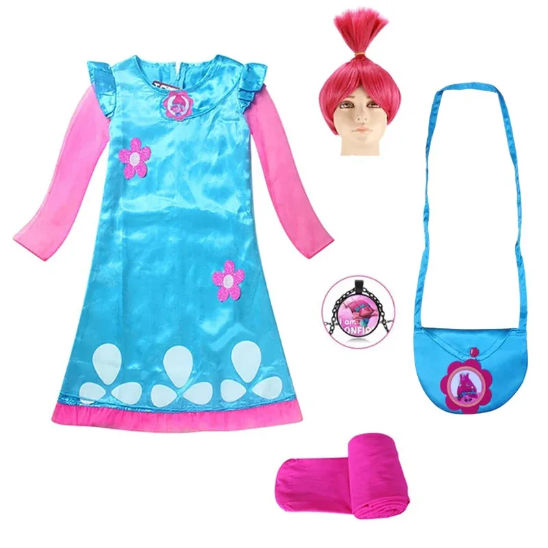 فتاة المتصيدون فستان للطفل الخشخاش هالوين ازياء للأطفال تنورة مهرجان كرنفال حفلة تنكرية فساتين فاخرة فتاة شعر مستعار تمويه