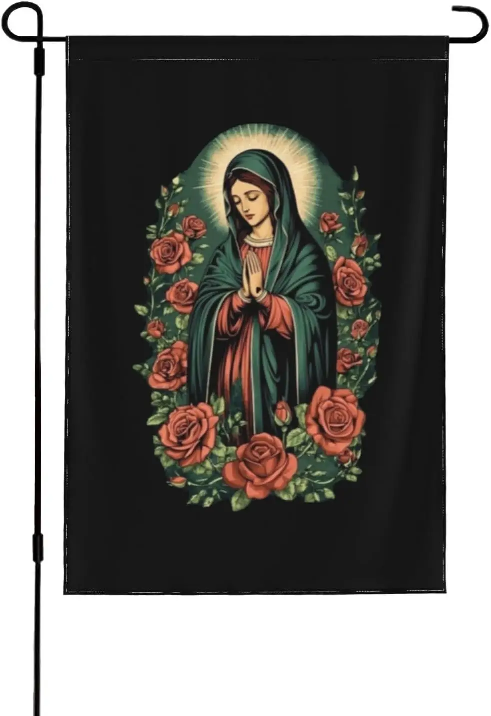 Holly Mary Blessed Virgin Mary Our Lady of Guadalupe Mother of God Double Sided Garden Flag 12.5