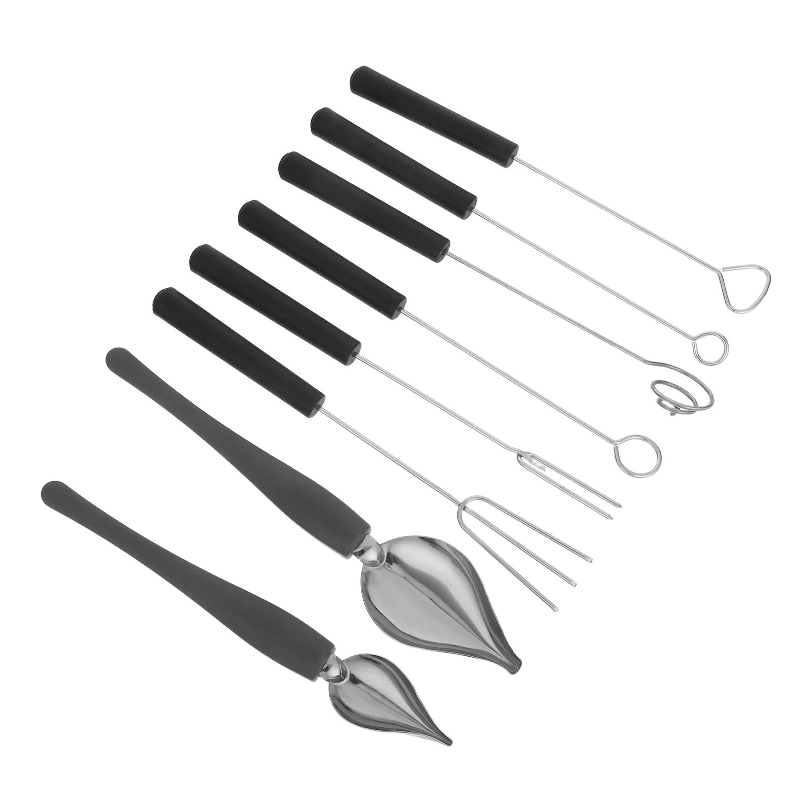 

1Set Chocolate Dipping Tool Set Stainless Steel Sauce Drizzle Spoon for Candy Coating Cake Decorating Baking Kitchen Use
