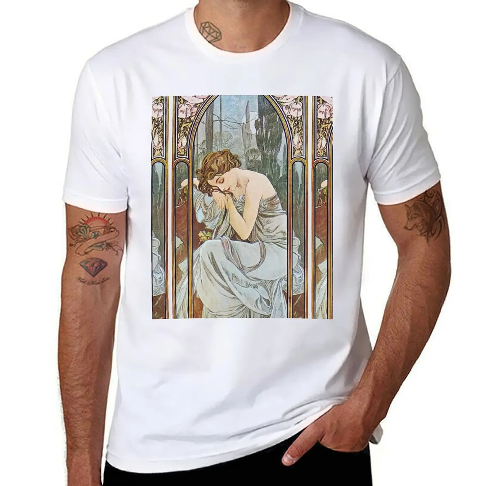 

Alphonse - Slumber Mucha Nocturnal T-Shirt Holiday Vacation Tee Shirt