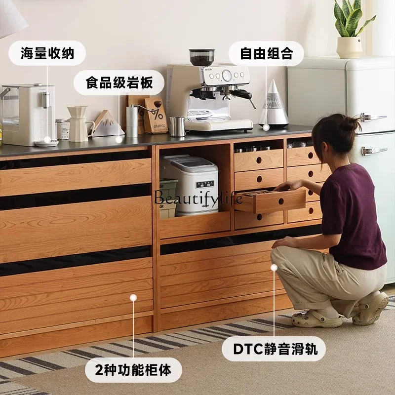 

Боковой шкаф Шиферный бар Кофейный шкаф из массива дерева Шкаф для закусок