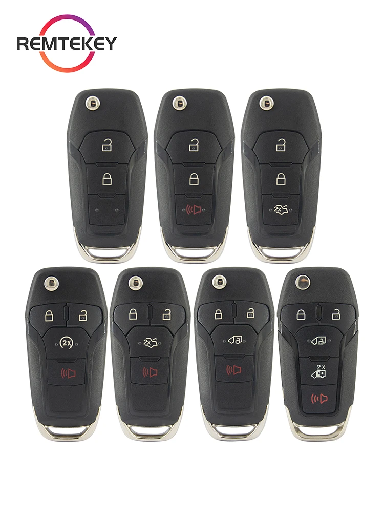 REMTEKEY Flip Smart Key Fob Afstandsbediening ID49 315/433/868/902 MHz Voor Ford F150 Ranger 2015-2018 Escort Fusion 2013-2016