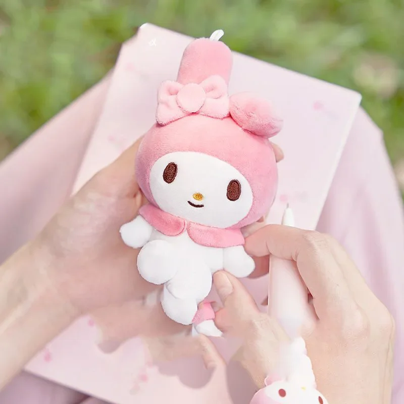 11cm Sanrio meine Melodie Plüsch Kawaii Puppe Plüsch Schlüssel bund Student Sanrio Uhr weibliche weiche Mädchen Rucksack Ornament Plüsch Geschenk