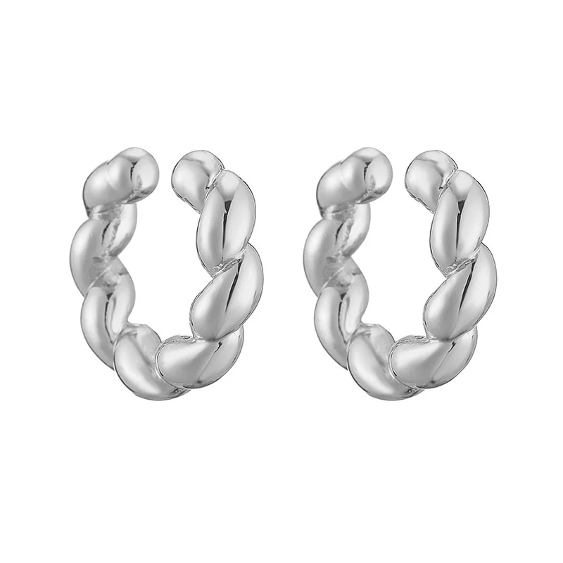 HECHENG-الكفة الأذن مكتنزة فريدة من نوعها للنساء ، 18K مطلية بالذهب الحقيقي ، على نحو سلس النحاس ، فريدة من نوعها