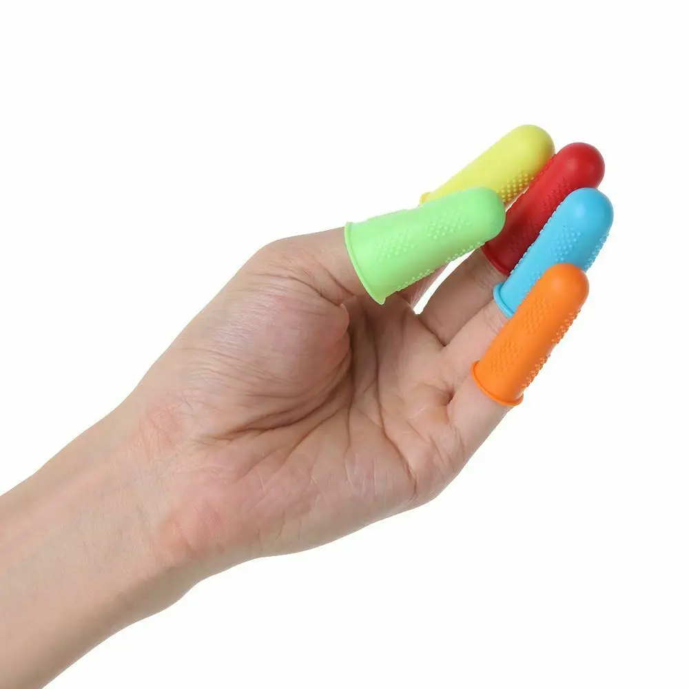 5PCS Silicone Finger Protector Ring Handworking Needle Thimble Needles Craft DIY Sewing Tools Accessories Finger Sleeve