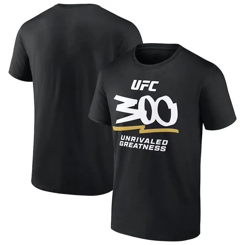

UFC Cotton T-shirt MMA Mixed Martial Arts Men's Fitness Boxing Training Clothes UFC300 Fighting Sports Short-sleeved T-shirt