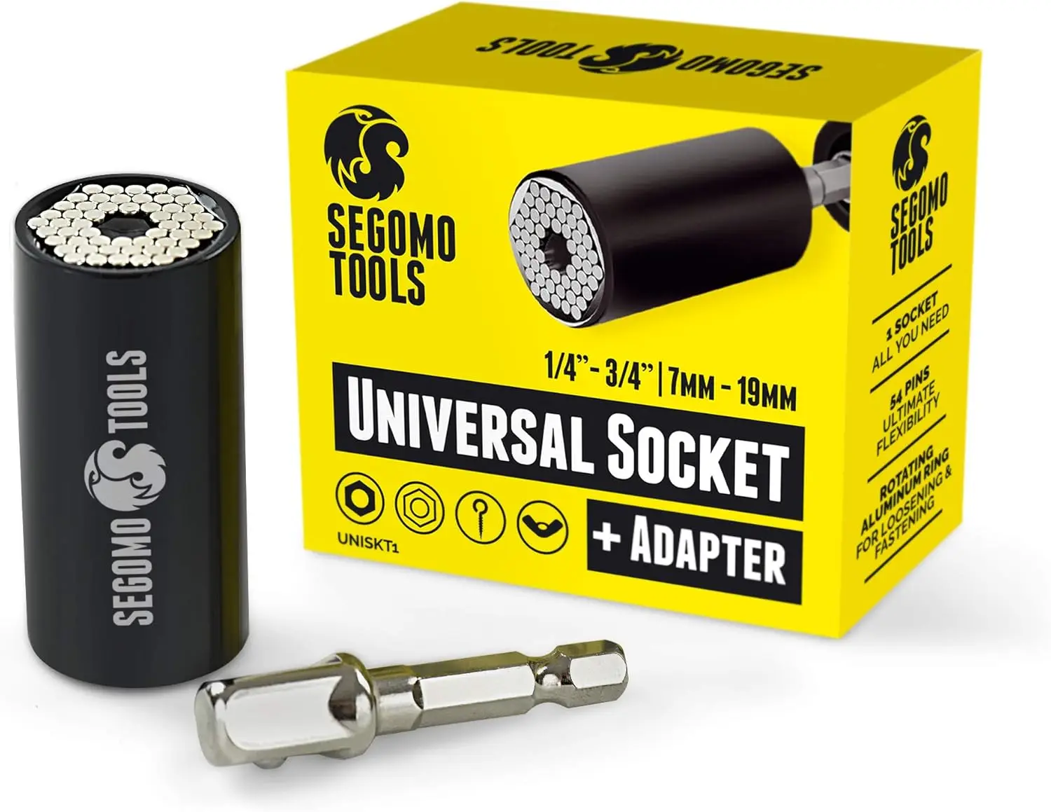 

7mm to 19mm Universal Socket Tool Set | 1/4' to 3/4' Multifunction Grip - UNISKT1