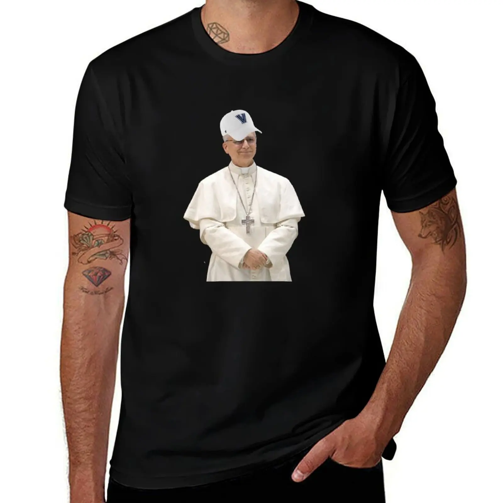 

Pope Leo Villanova Hat T-Shirt quick-drying street wear graphics Blouse t shirts for men pack