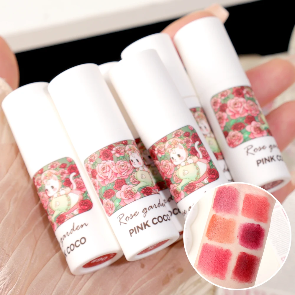 Matte Nude Lip Mud Moisturizing Liquid Lipstick Lip Gloss Lasting Smooth Waterproof Non-stick Cup Cute Lip Glaze Korean Makeup