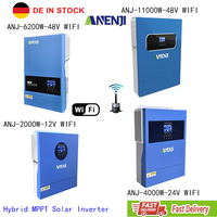 Hybrid Solar Inverter 11KW 6.2KW 4.2KW 2KW MPPT Pure Sine Inverter 48V 24V 12V Built-in 160A 120A 100A  Solar Charger PV 500VDC
