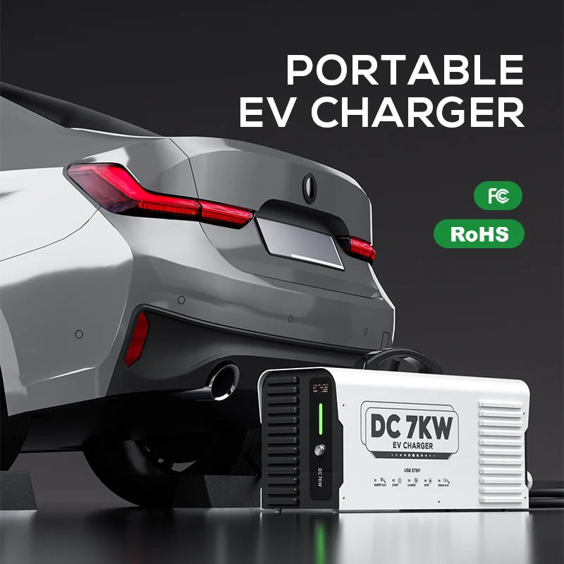 240V Fast Electric Car EV Charger 7KW Portable DC Charging Station New Condition