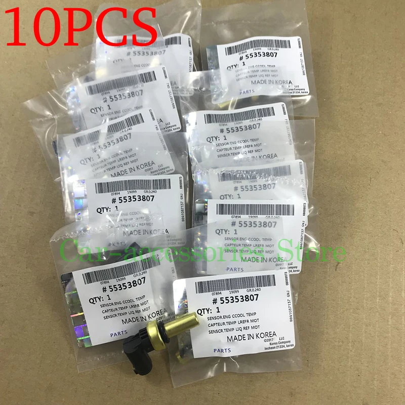 10PCS Coolant Temperature Sensor For Chevrolet Cruze Sonic Orlando Daewoo Cadillac Vauxhall Opel Astra 55353807