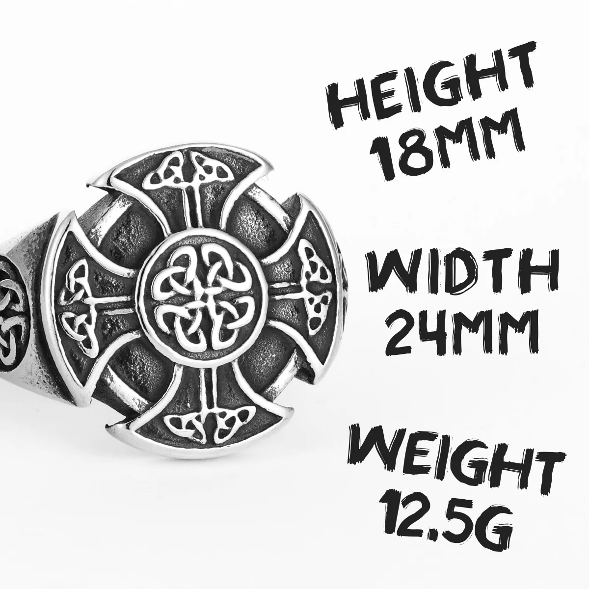 Celtic Knot Viking Cross Men Rings Stainless Steel Jewelry Punk Rock Cool Stuff Fashion Accessories For Women Gift Wholesale