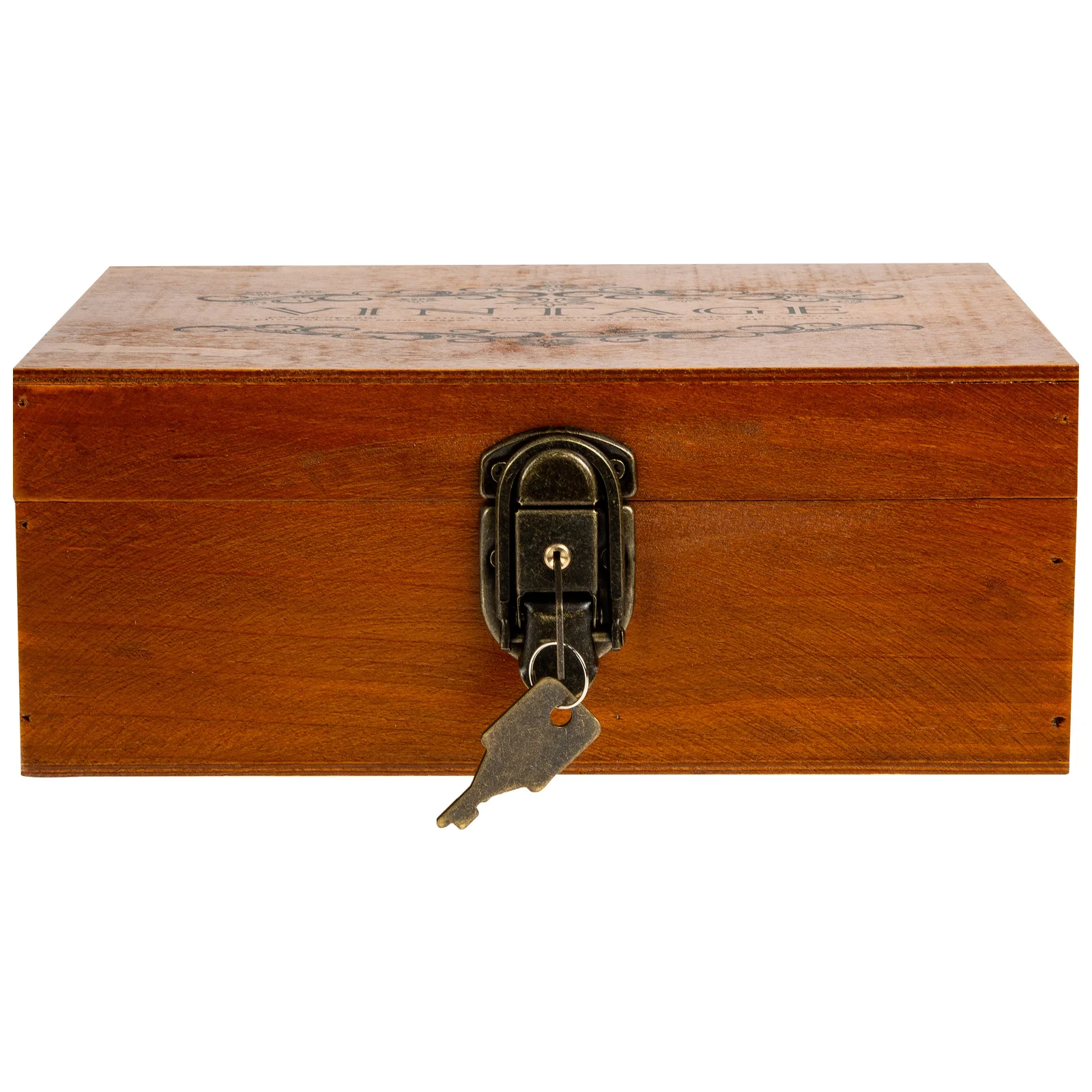 Vintage Wooden Jewelry Box Organizer Elegant Household Storage Container Retro Jewelry Box Vintage Postcard Storage Case