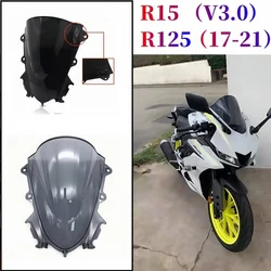 Motorcycle Visor Windshield Windscreen Fit For YAMAHA YZF R125 R15 V3.0 2017 2018 2019 2020 2021 Double Bubble