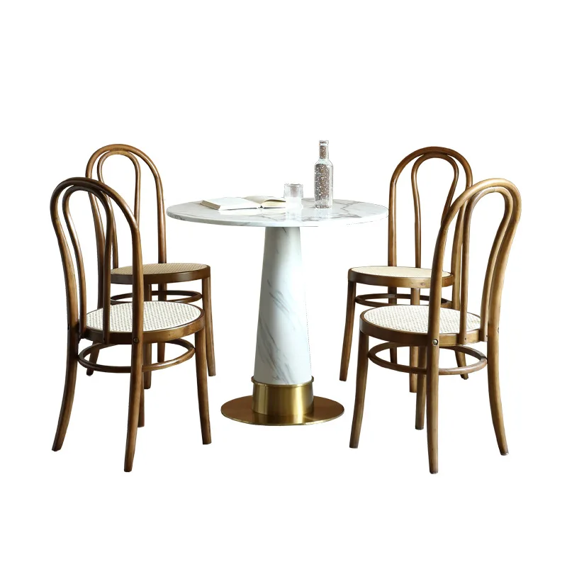 

Leisure small round table negotiation table and chair combination, office coffee milk tea shop dining table