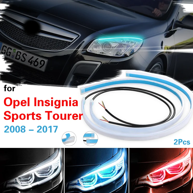 

For Opel Insignia Sports Tourer 2008-2017 Daytime Running Lights Car Light Turn Signal Brake Side Lights Headlights Strip 12V