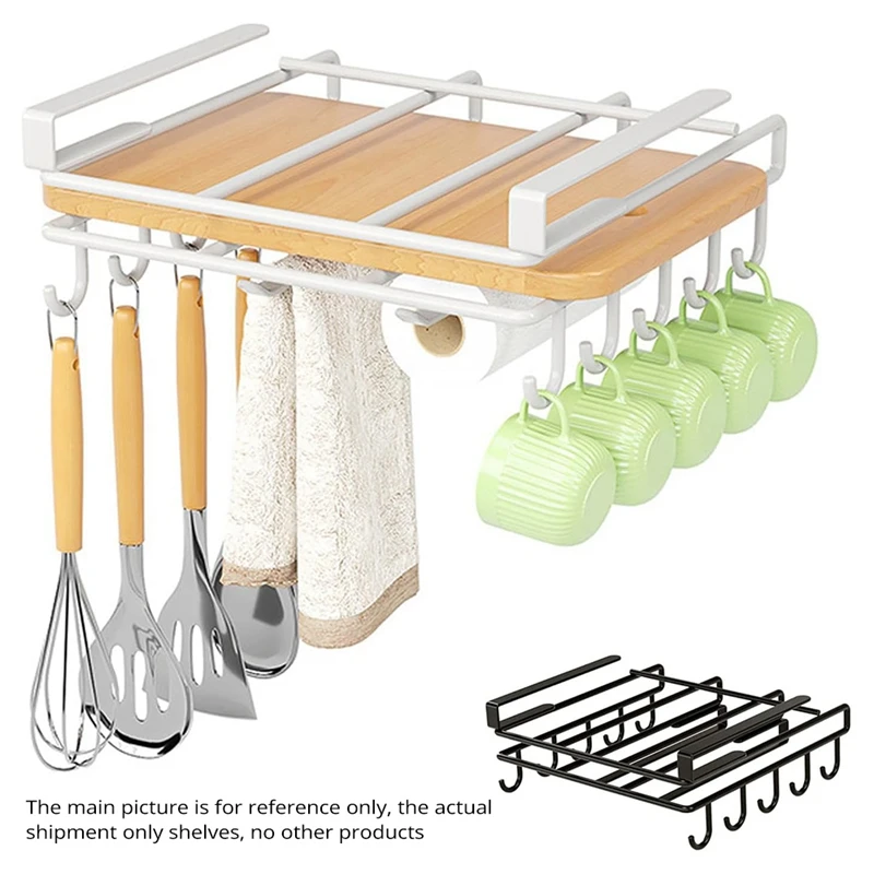 Storage Rack Hanging Kitchen Storage Rack Hanging Pot Lid Rack Under Cabinet Cutting Board Cutting Board Rack B-A51M