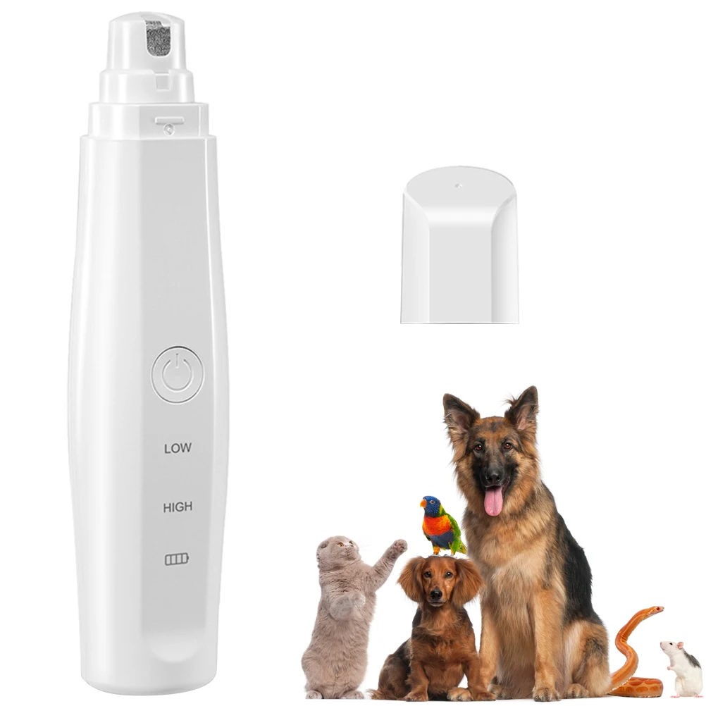 

Pet Nail Drill Grinder Electric Creamy White USB Powered Paw Nail Trimmer Clipper for Dog Cat Quiet Low Noise Electric Clipper