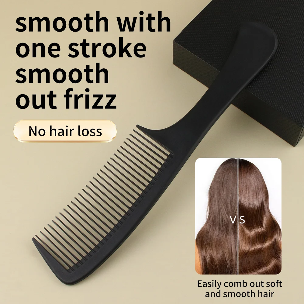 Black large toothed comb, wide toothed comb, hair salon special inner buckle plastic anti-static pear blossom head hair comb, sm