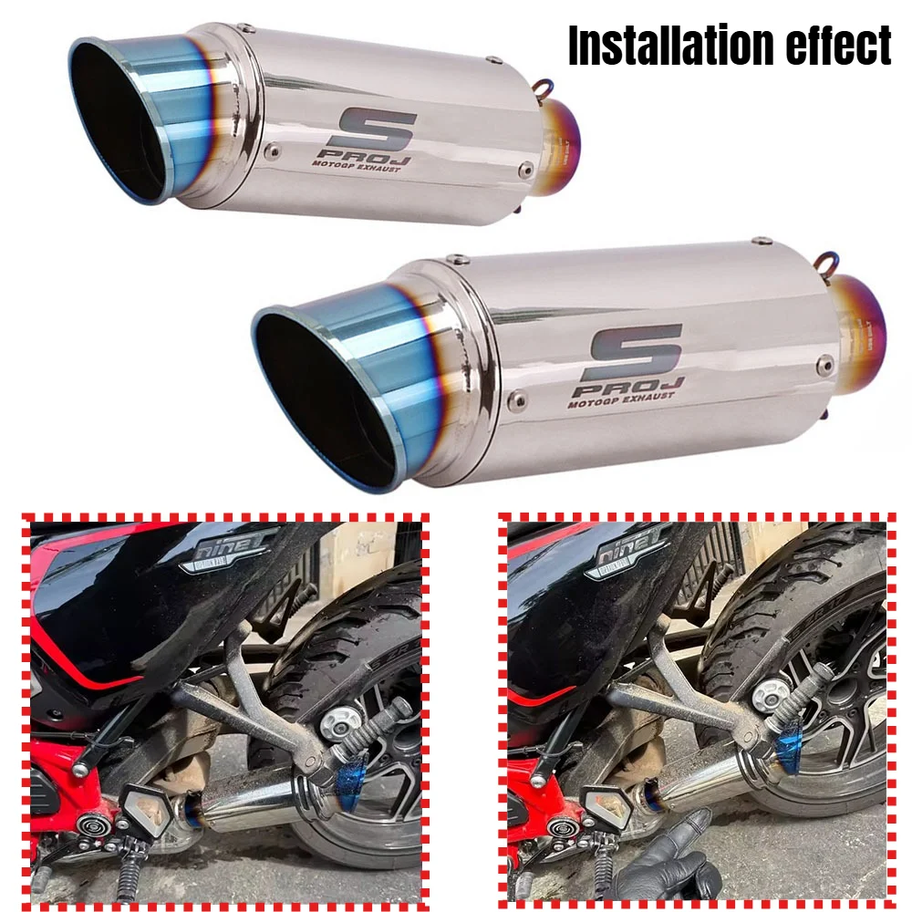 51 مللي متر/61 مللي متر عالمي ، تعديل SC السلس النهاية دراجة نارية خمار ماسورة العادم أنبوب الهروب انفصال DB القاتل الفولاذ المقاوم للصدأ