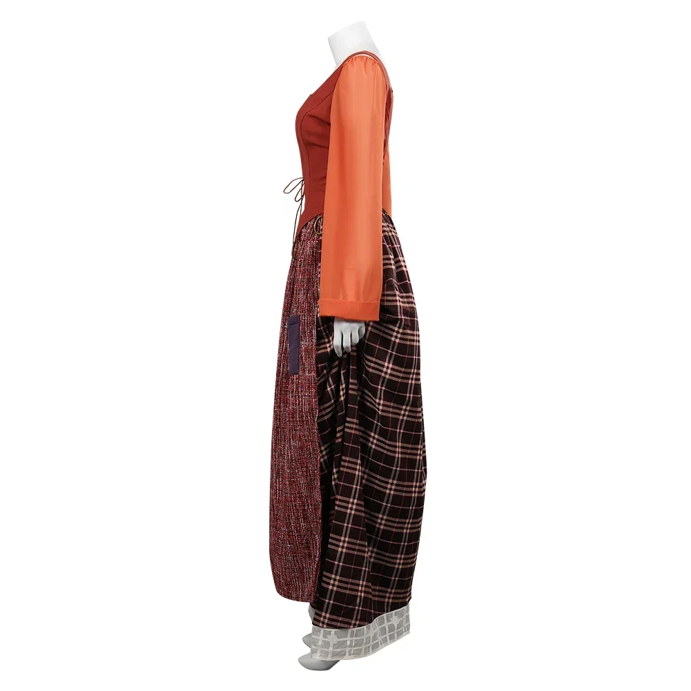 Disfraz de Mary Sanderson para Cosplay, Traje de Hocus Pocus para Halloween, Vestido de Bruja para Mujer, Ropa de Fiesta