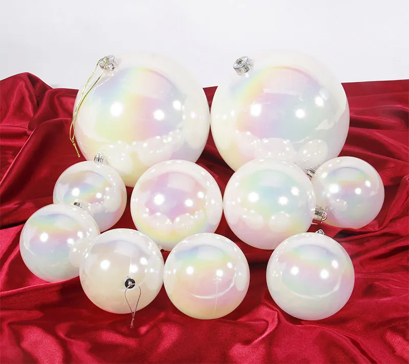 8/10/12/15/20cm Colorful Ball Decoration Christmas Tree Hanging Pendant Birthday Party Wedding Transparent Ball Bubble Decor