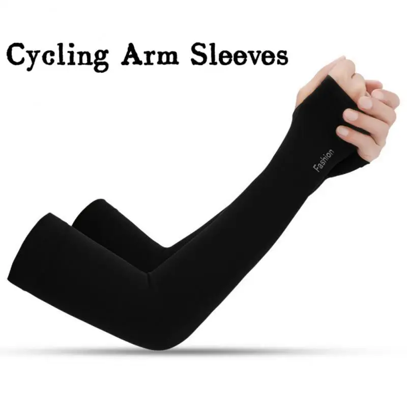 1 Pair Arm Sleeves Sports Cycling Running Fishing UV Sun Protection Ice Fabric Arm Sleeves Outdoor Unisex Sunscreen Bands