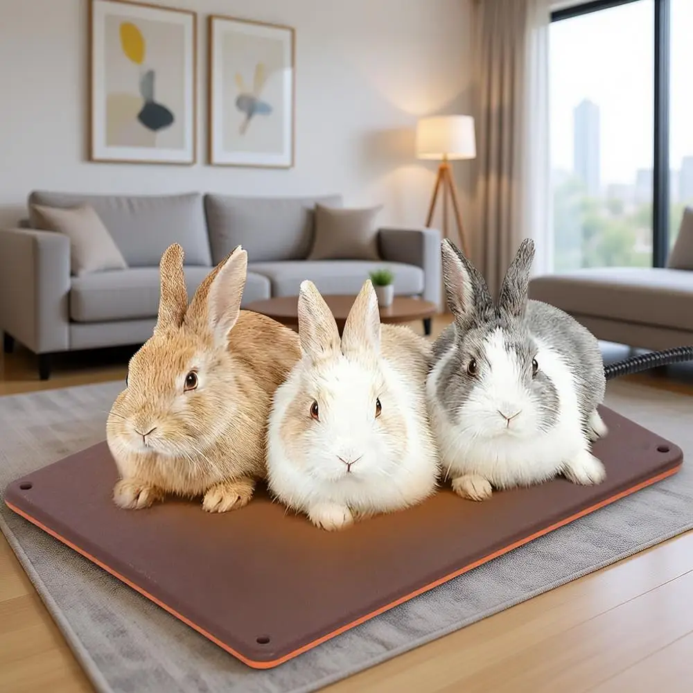 

Греющий коврик для мелких животных, лежанка, зимний термоковрик для улицы и дома для кроликов, морских свинок и кур, водонепроницаемый и устойчивый к грызению